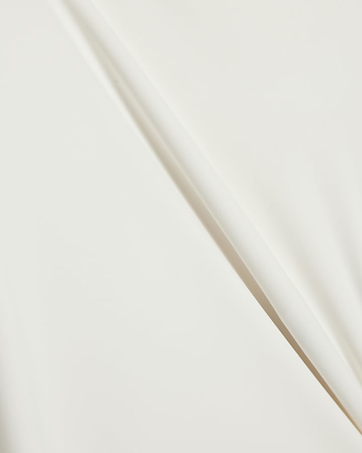 Petite Cream Sleeveless Halter Bodysuit