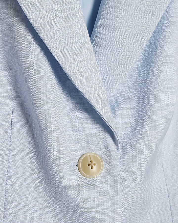 Blue Tailored V Neck Waistcoat