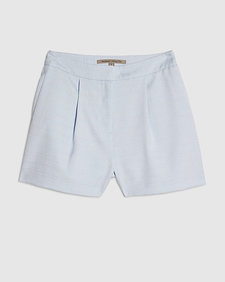 Blue Tailored Shorts