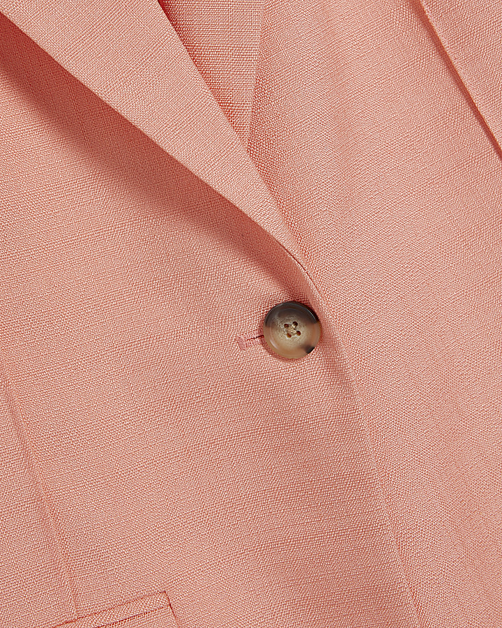 Pink Short Sleeve Blazer