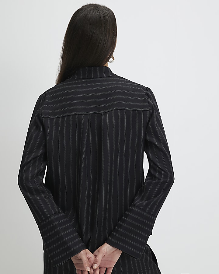 Black Stripe Pocket Detail Tunic