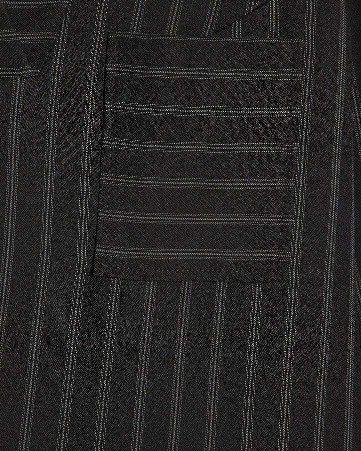 Black Stripe Pocket Detail Tunic
