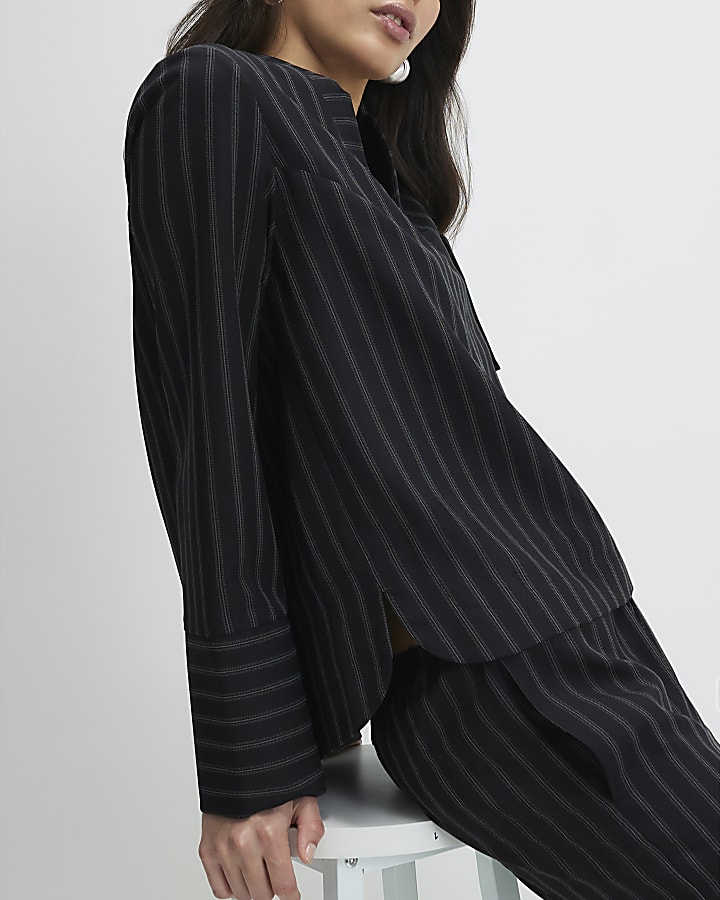 Black Stripe Pocket Detail Tunic