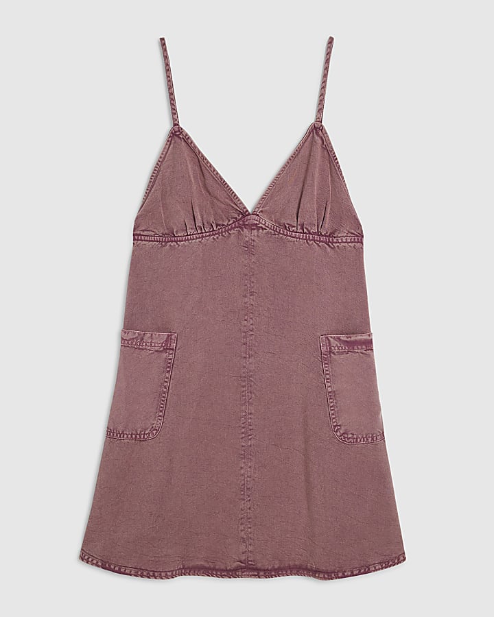 Pink Denim Look Dress