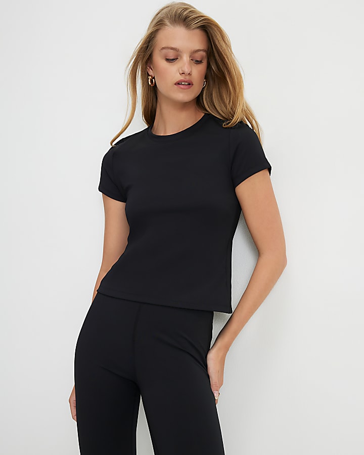Black Short Sleeve Fitted T-shirt