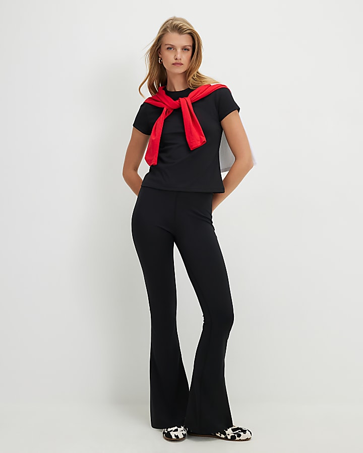 Black Short Sleeve Fitted T-shirt