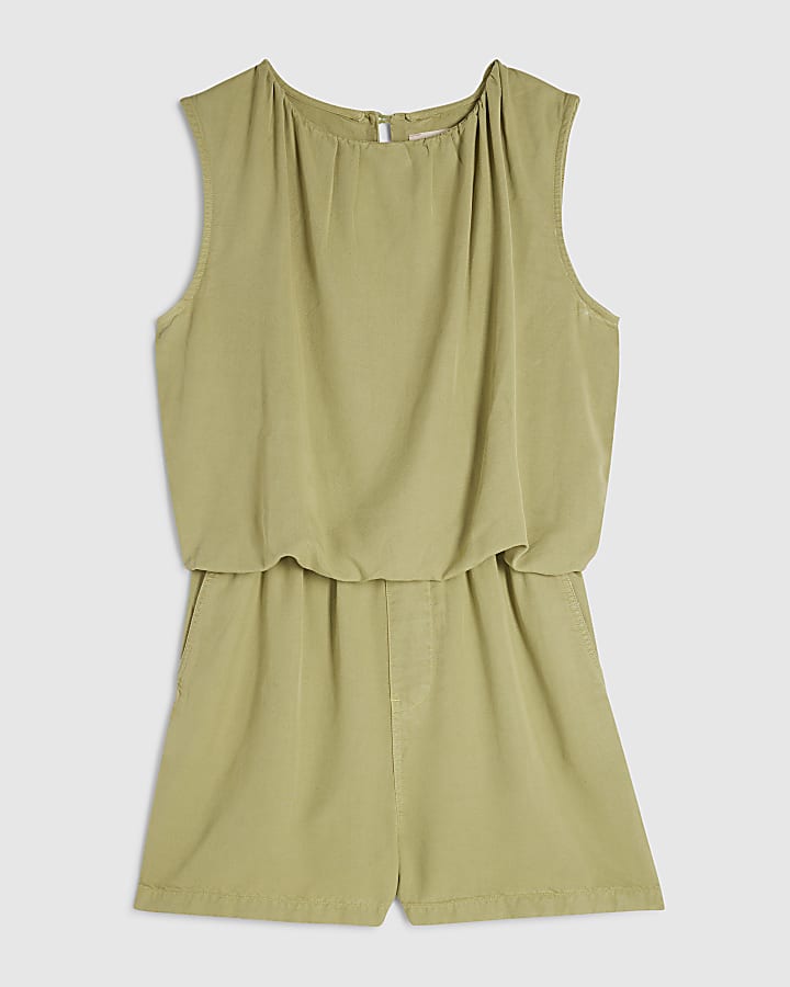 Green Bubble Top Playsuit