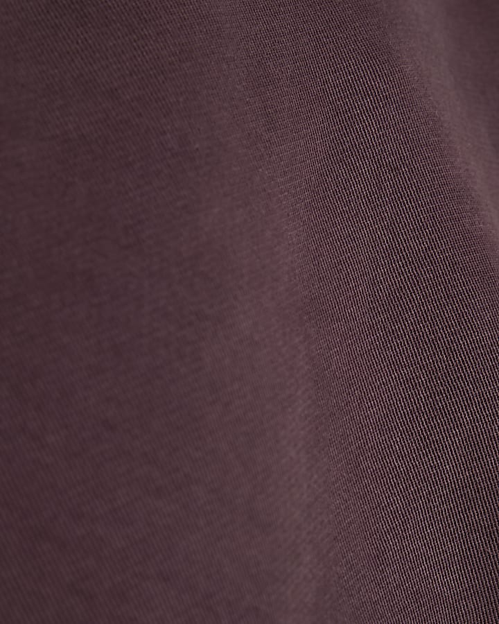 Purple Tie Back Scarf Top
