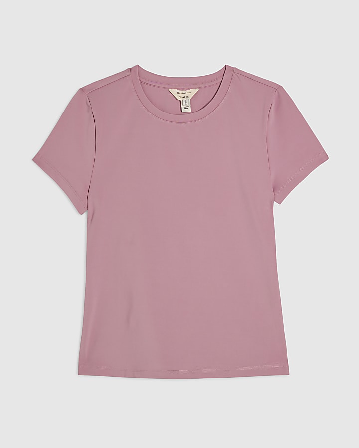 Pink Short Sleeve Fitted T-shirt