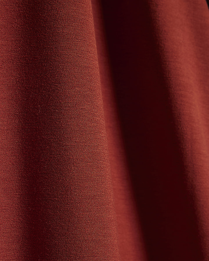 Orange Premium Drawstring Wide Leg Joggers