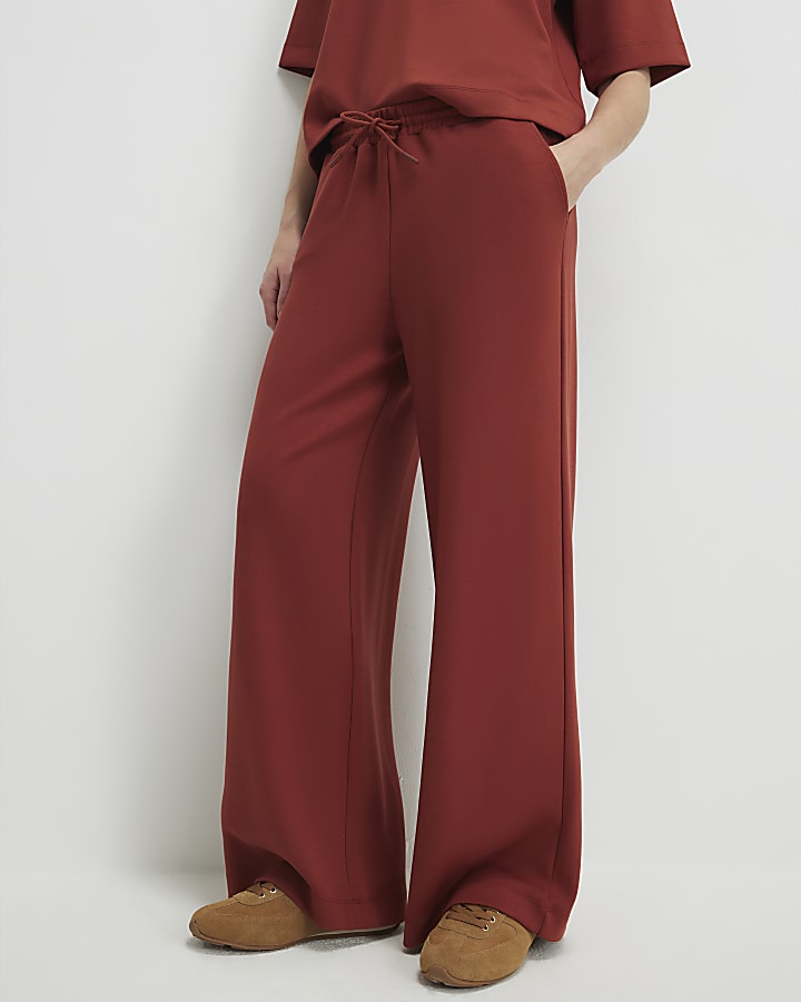 Orange Premium Wide Leg Joggers