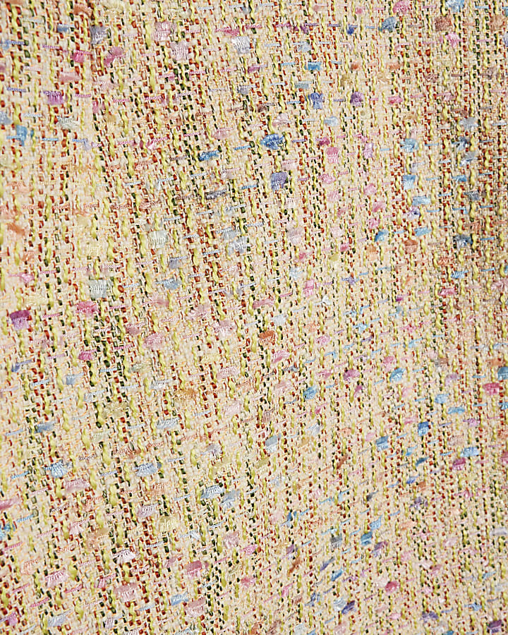 Yellow Boucle Aline Mini Skirt