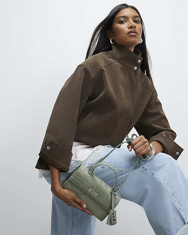 Green Lock Front Tote Bag