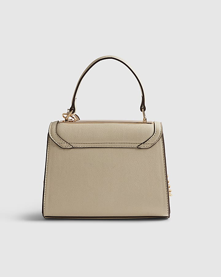 Cream Mini Cross Body Tote Bag