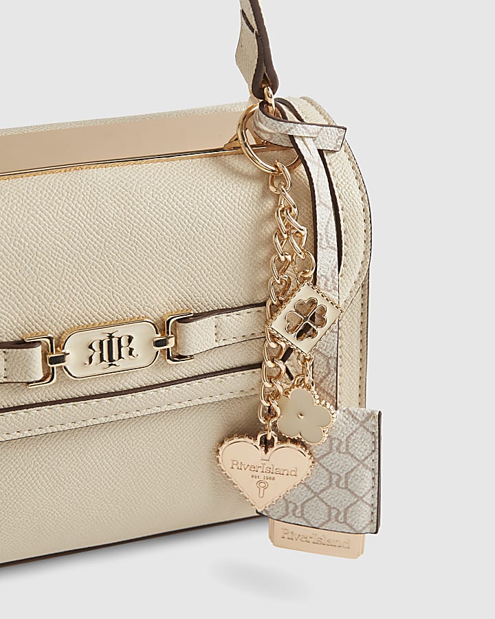 Cream Mini Cross Body Tote Bag