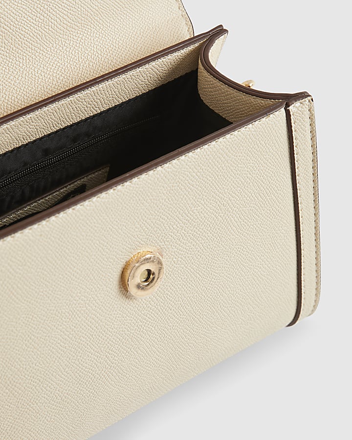 Cream Mini Cross Body Tote Bag