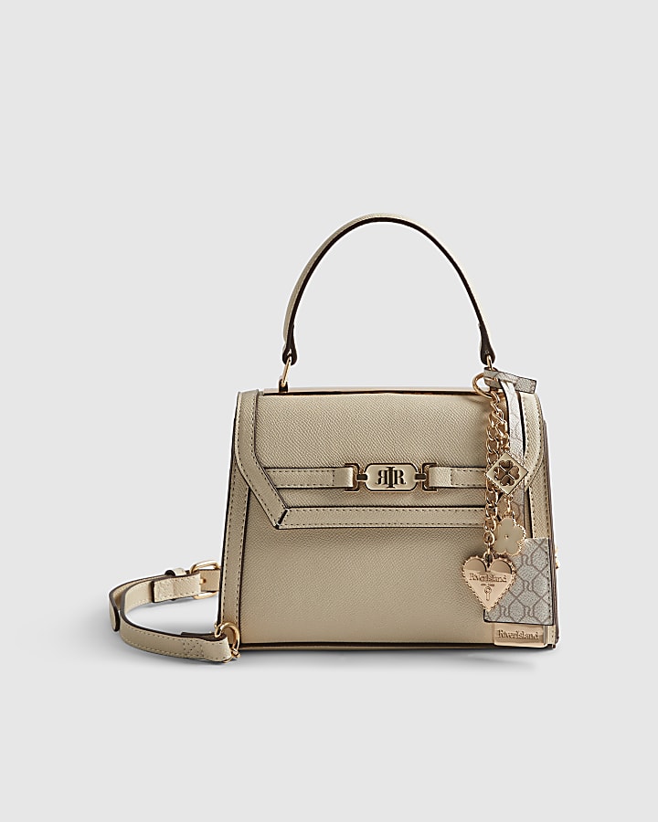 Cream Mini Cross Body Tote Bag