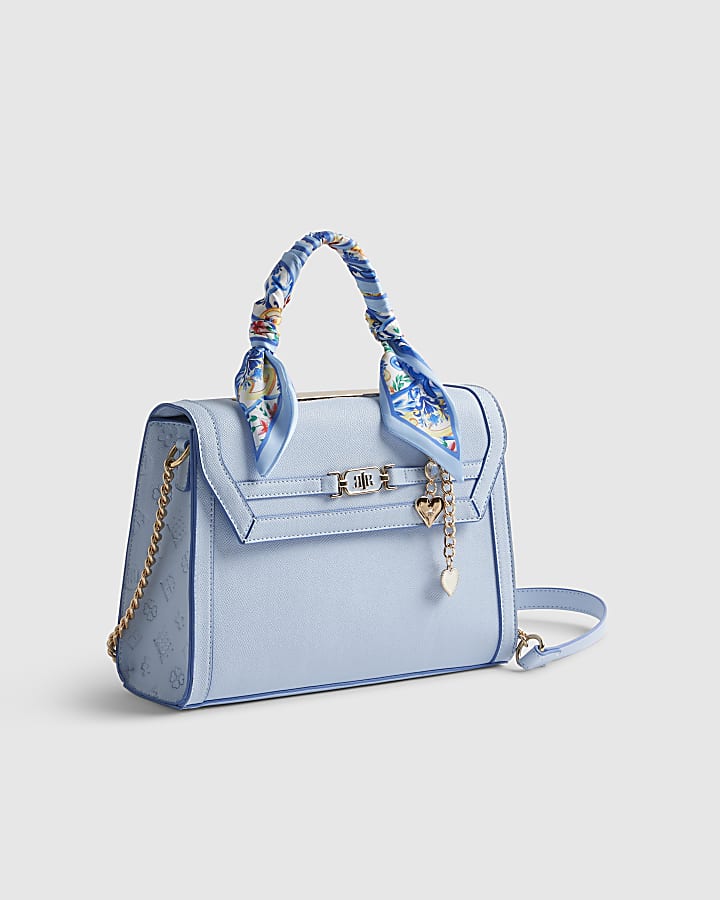 Blue Scarf Charm Tote Bag