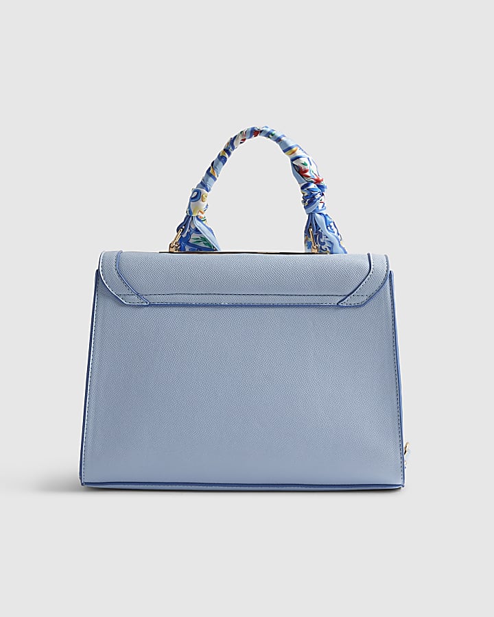 Blue Scarf Charm Tote Bag