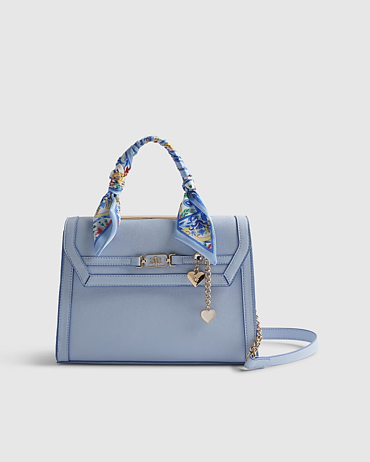 Blue Scarf Charm Tote Bag