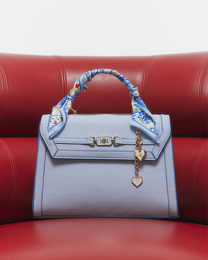 Blue Scarf Charm Tote Bag