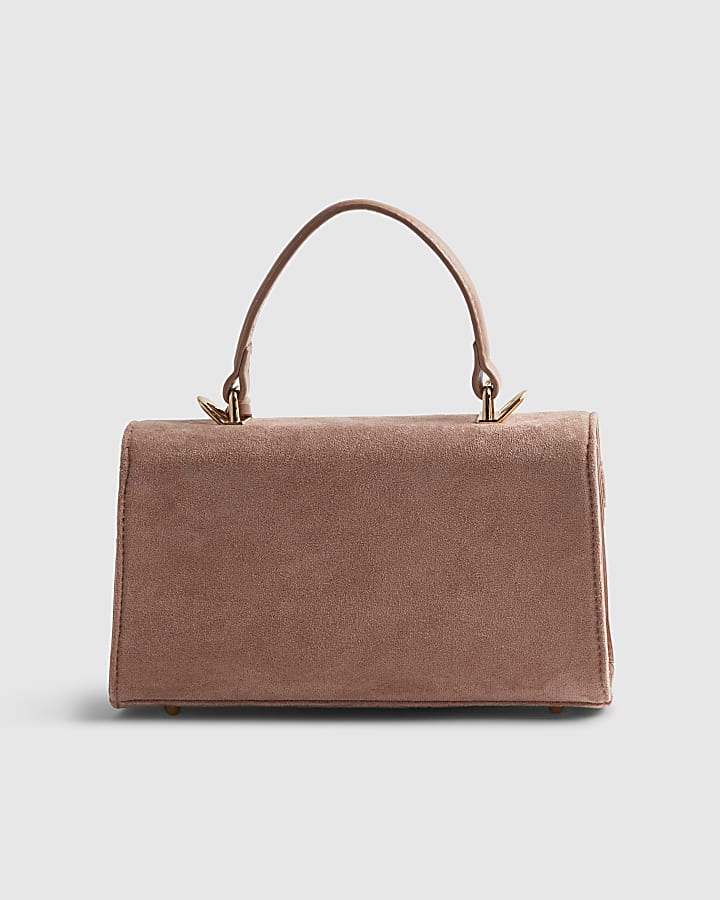 Pink Lock Front Tote Bag