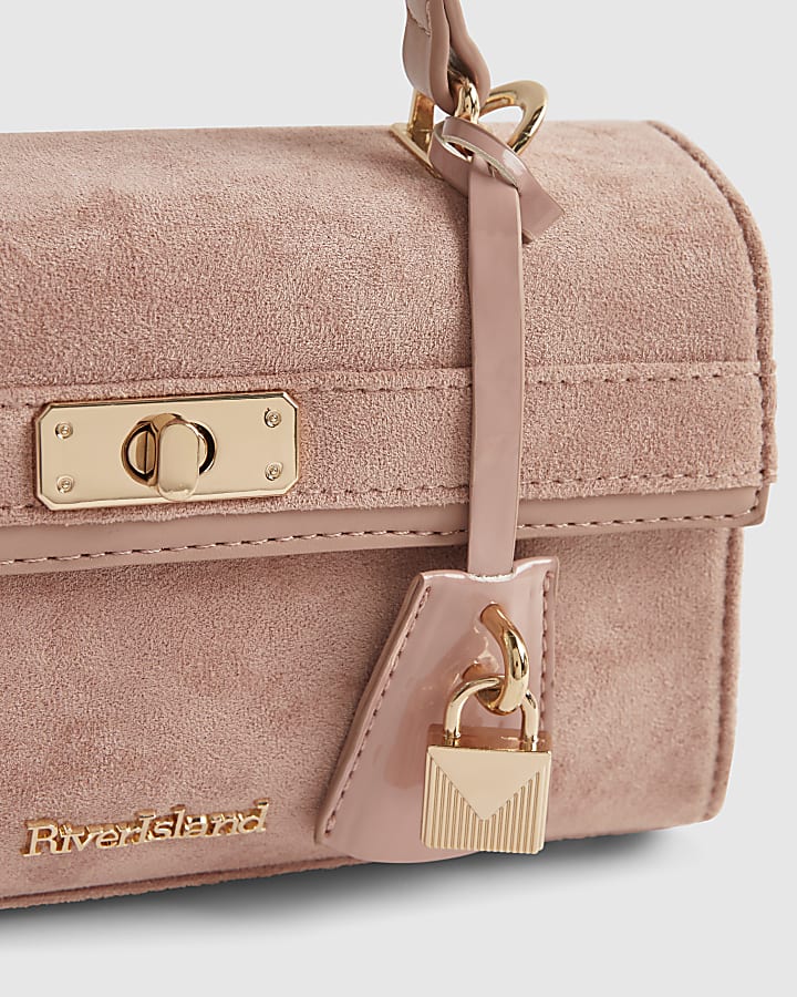 Pink Lock Front Tote Bag