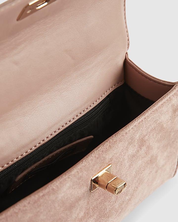 Pink Lock Front Tote Bag