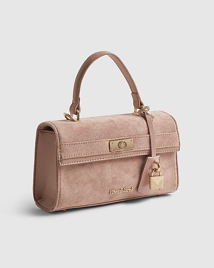 Pink Lock Front Tote Bag