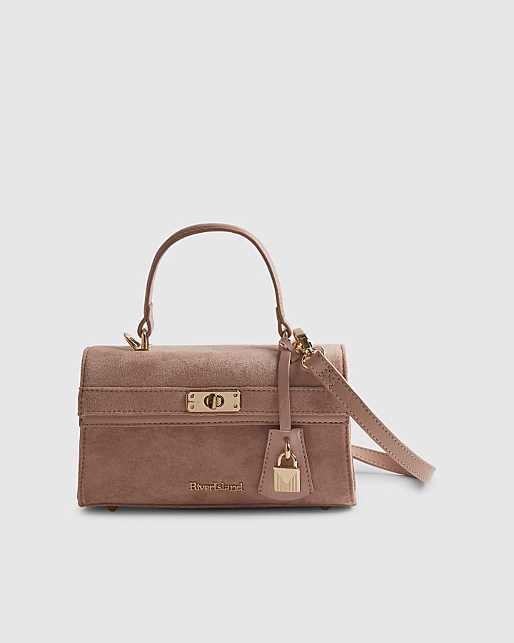 Pink Lock Front Tote Bag