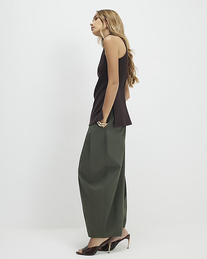 Brown Premium Halter Neck Top