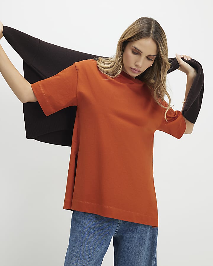 Orange Boyfriend Fit T-Shirt