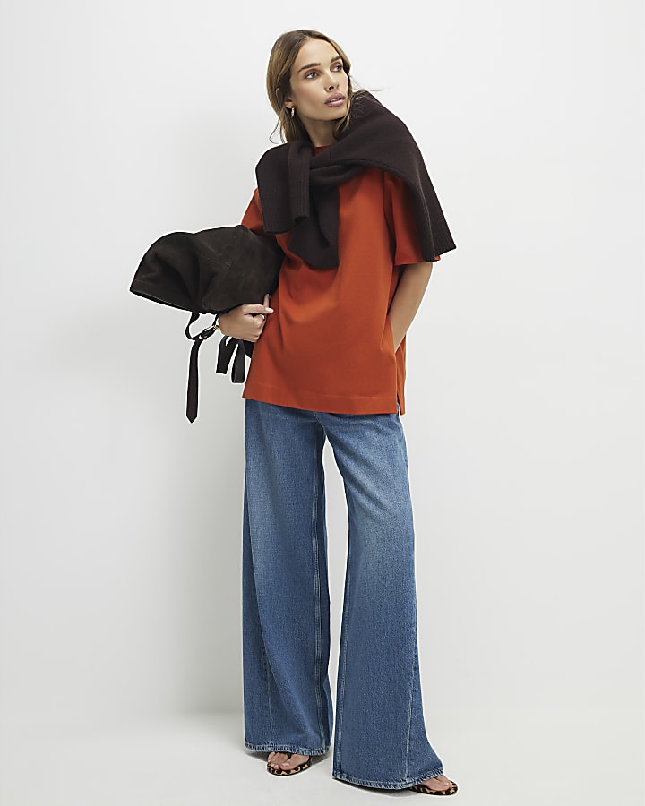 Orange Boyfriend Fit T-Shirt