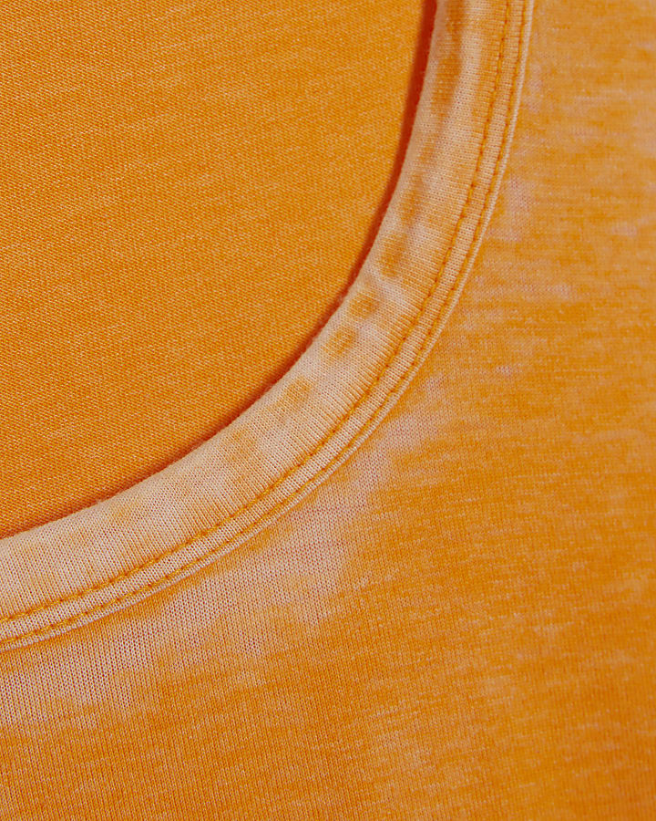 Orange Burnout Tank Top