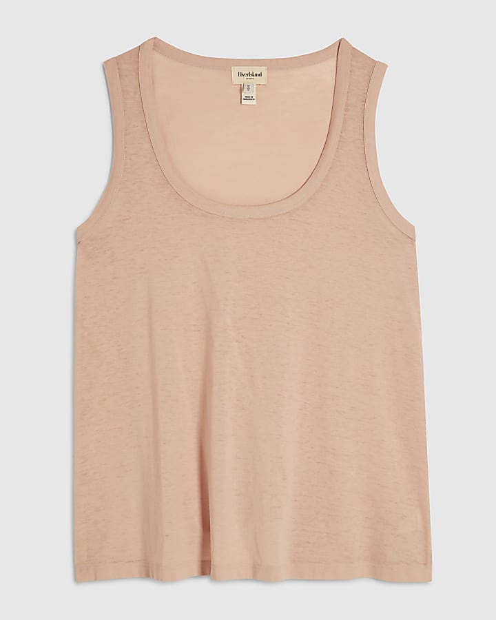Pink Burnout Tank Top