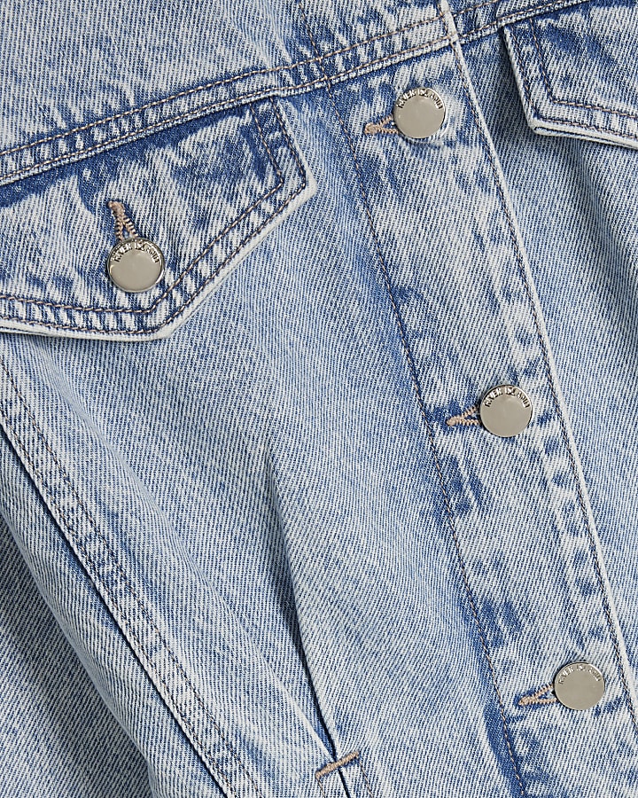 Blue Waisted Denim Jacket