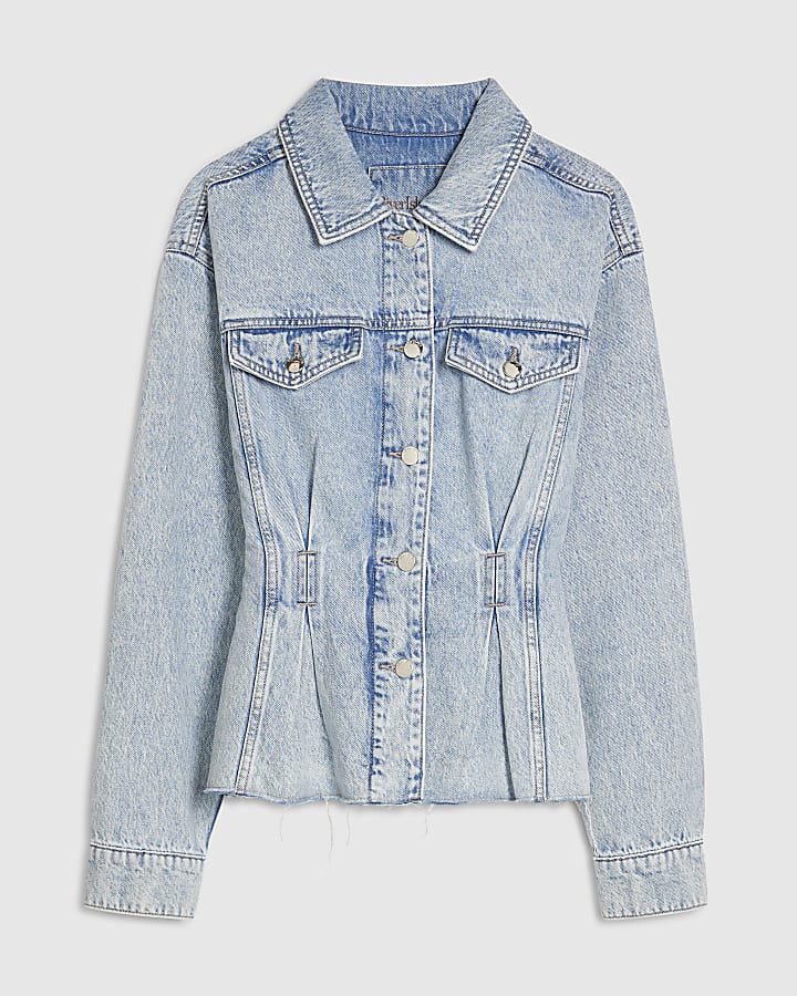 Blue Waisted Denim Jacket