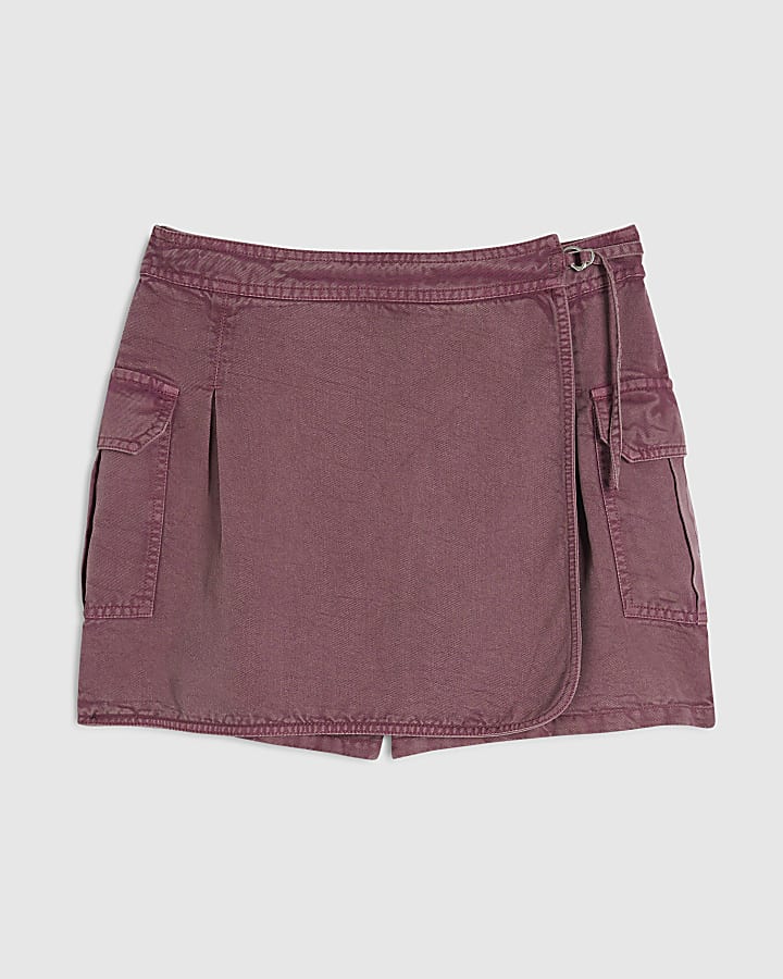 Pink Utility Wrap Skort
