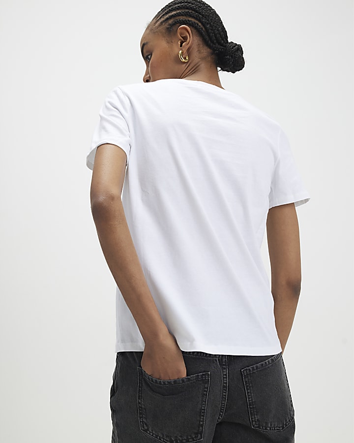 White Short Sleeve Classic Car T-shirt