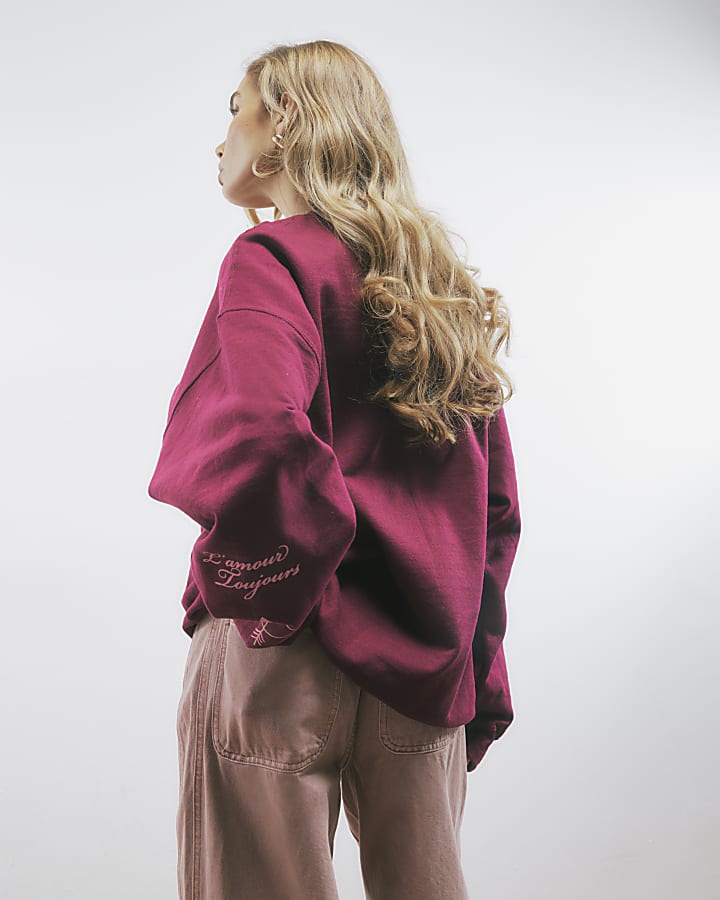 Red Ma Cherie Fun Trim Sweatshirt