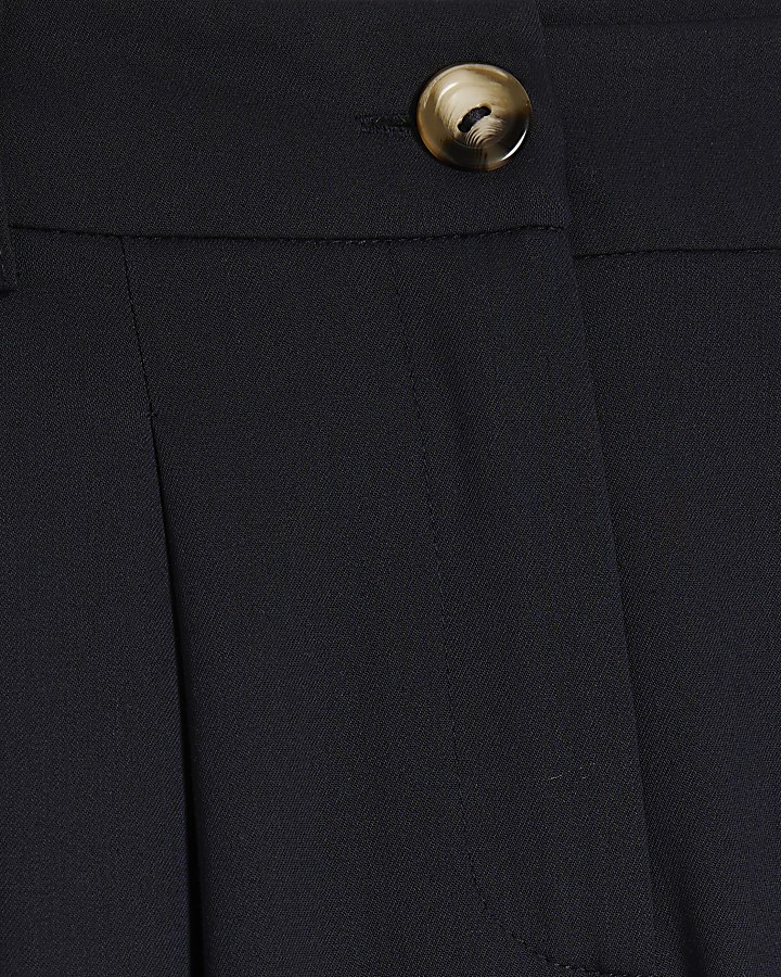 Navy Barrel Leg Trousers