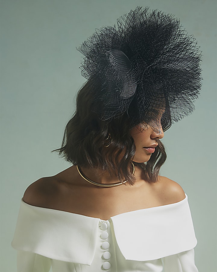 Black Edie Netted Headband