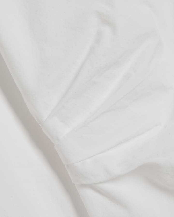 White Shoulder Pad Shirt