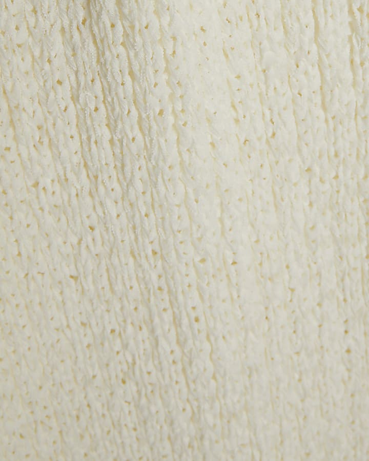 White Asymmetric Midi Dress