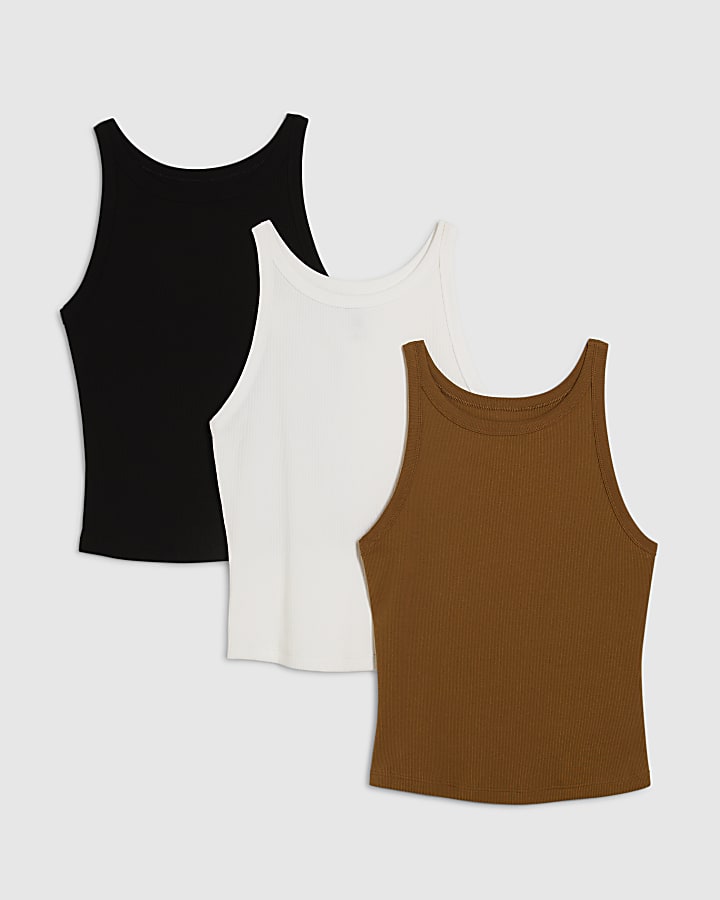 Black Sleeveless Tank Top Multipack