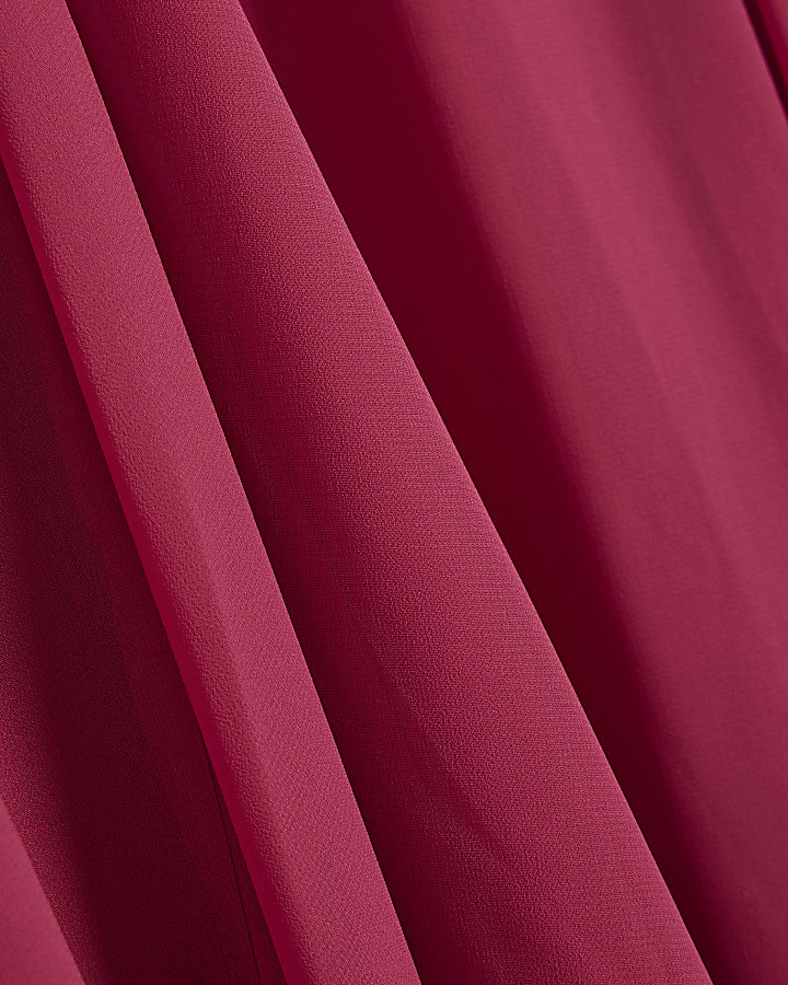 Pink Scarf Bandeau Hybrid Midi Dress