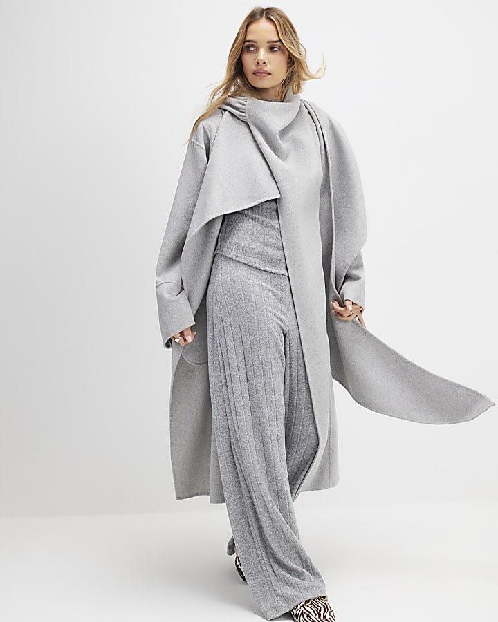 Grey Short Sleeve Cosy Cap Sleeve Top