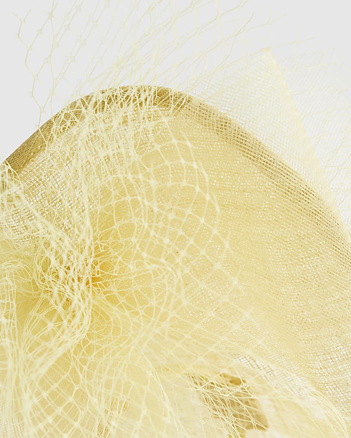 Yellow Hailey Net Fascinator