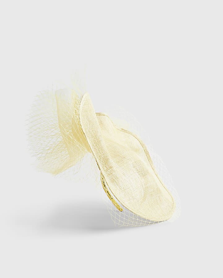 Yellow Hailey Net Fascinator