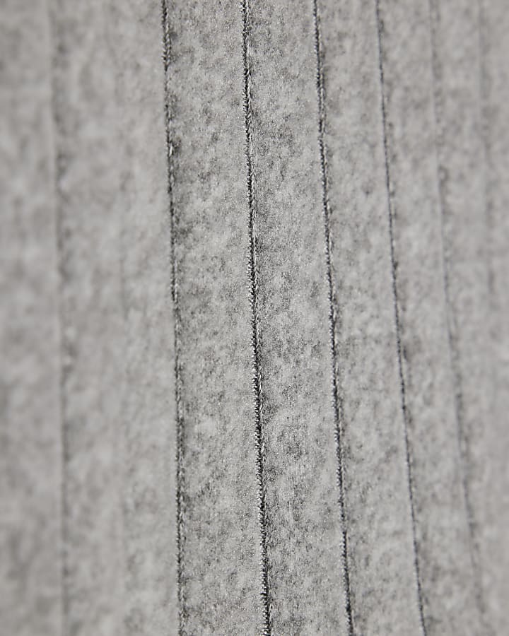 Grey Long Sleeve Cosy Off Shoulder Top